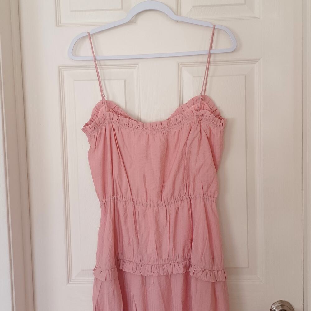 NWT Lovers + Friends Rosalie Midi Dress Coral Size M Sold Out - Picture 7 of 12